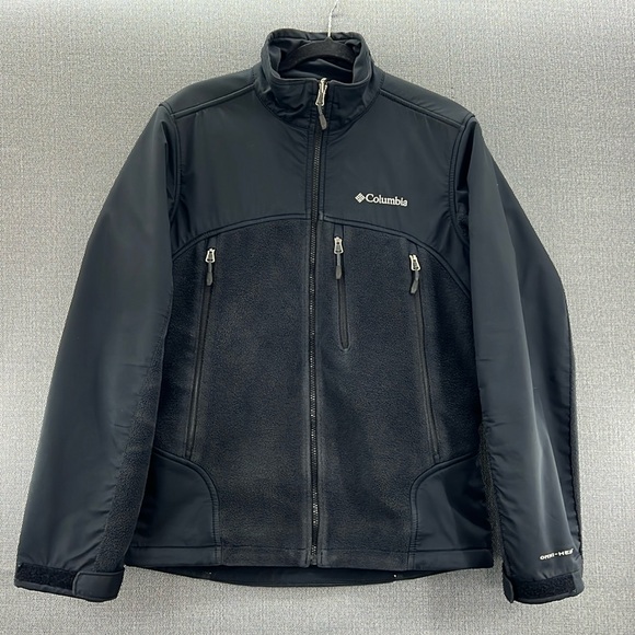 Columbia Omni-Heat Interchange Men’s Black‎ Thick Full Zip Fleece Jacket Size S - Picture 1 of 13